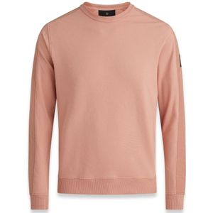 Belstaff, Sweatshirts & Hoodies, Heren, Roze, XL, Katoen, Rust Pink Fleece Sweater