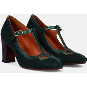 Chie Mihara, Schoenen, Dames, Groen, 37 EU, Suède, Elegante Retro Groene Hakken