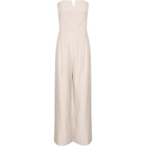 Karen by Simonsen, Jumpsuits & Playsuits, Dames, Beige, S, Slim-Fit Jumpsuit Silver Cloud