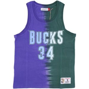 Mitchell & Ness, Sport, Heren, Veelkleurig, M, Katoen, NBA Vertical Tie Dye Tank