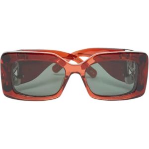Stella McCartney Pre-owned, Pre-owned, Dames, Bruin, ONE Size, Pre-owned Acetate sunglasses