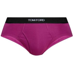 Tom Ford, Ondergoed, Heren, Paars, L, Katoen, Slips met logo