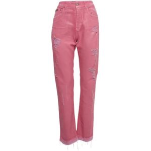 Dolce & Gabbana Pre-owned, Pre-owned Denim jeans Roze, Dames, Maat:S