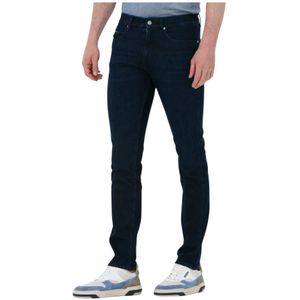 Hugo Boss, Jeans, Heren, Blauw, W31 L34, Katoen, Slim Fit Jeans Delaware 3 Donkerblauw