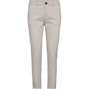 Freequent, Gestreepte Slim Fit Zomerbroek Beige, Dames, Maat:L