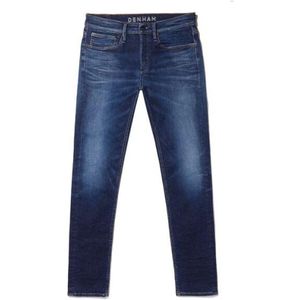 Denham, Slim Fit Donkerblauwe Jeans Blauw, Heren, Maat:W34 L32