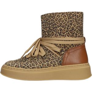 Hip, Schoenen, Dames, Veelkleurig, 36 EU, Suède, Meisjes Snowboots met Pantherprint