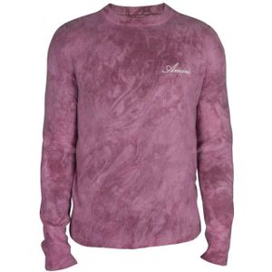 Amiri, Bordeauxrode en Roze Tie-Dye Trui Roze, Heren, Maat:S