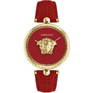 Versace, Rood en goud Palazzo horloge Rood, Dames, Maat:ONE Size