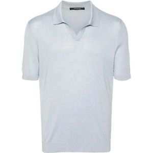 Tagliatore, Tops, Heren, Grijs, XL, Polyester, Polo Shirts