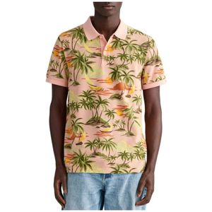 Gant, Tops, Heren, Veelkleurig, M, Katoen, Hawaii Print Polo Shirt
