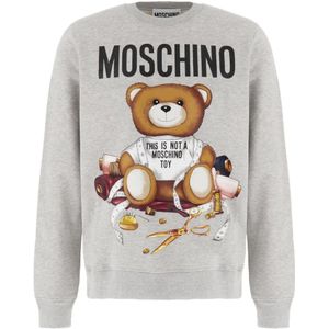 Moschino, Sweatshirts & Hoodies, Heren, Grijs, S, Sweatshirts