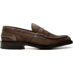 Tricker's, Schoenen, Heren, Grijs, 45 EU, Suède, James Suede Grijze Platte Schoenen