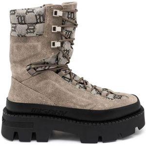 Misbhv, Schoenen, Heren, Beige, 41 EU, Leer, Ibiza Boot Monogram Taupe