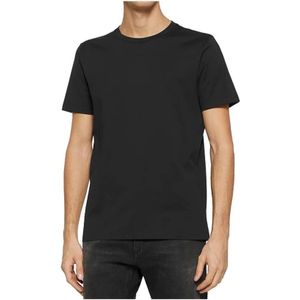 Dondup, Tops, Heren, Zwart, 2Xl, Katoen, Zwarte Katoenen Jersey T-shirt