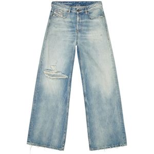 Diesel, Jeans, Dames, Blauw, W25 L32, Katoen, Vintage 90s Wide Leg Jeans
