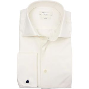 Profuomo, Witte Business Overhemd Wit, Heren, Maat:5XL