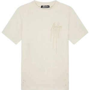 Malelions, Tops, Heren, Wit, XL, Painter t-shirts off white