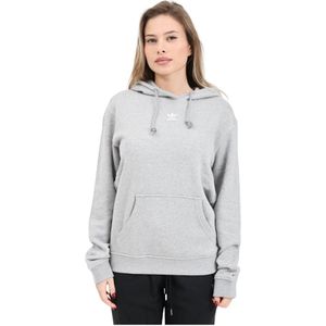 Adidas Originals, Sweatshirts & Hoodies, Dames, Grijs, M, Katoen, Grijze en witte hoodie Essentials