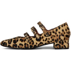 Jeffrey Campbell, Schoenen, Dames, Veelkleurig, 40 EU, Cheetah Mary-Jane Pump Velcro Sluiting