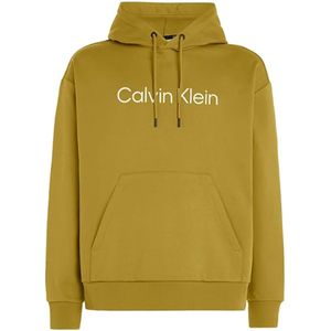 Calvin Klein, Sweatshirts & Hoodies, Heren, Groen, L, Katoen, Biologisch katoenen hoodie