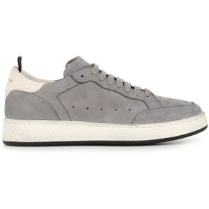 Officine Creative, Schoenen, Dames, Grijs, 37 EU, Suède, Grijze Suède Sneaker met Rubberen Zool