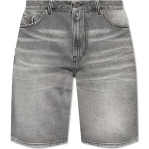 Diesel, Korte broeken, Heren, Grijs, W33, Denim, Denim shorts `D-Fin`