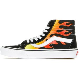 Vans, Schoenen, Heren, Veelkleurig, 36 1/2 EU, Suède, Flame Print High Top Sneaker