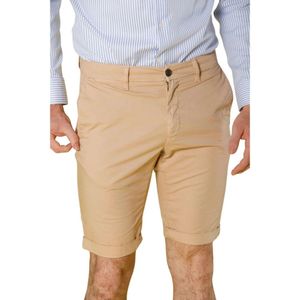Mason's, Korte broeken, Heren, Beige, XS, Stretch Gabardine Chino Bermuda Shorts
