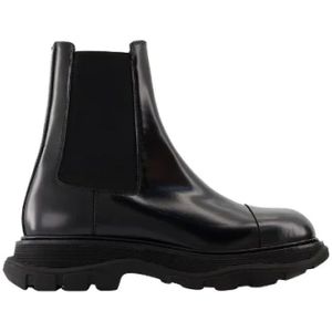 Alexander McQueen Pre-owned, Pre-owned, Heren, Zwart, 41 EU, Leer, Pre-owned Leather boots