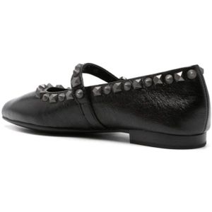 Ash, Schoenen, Dames, Zwart, 36 EU, Leer, Platte Schoenen Beatnik Stijl