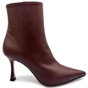 Roberto Festa, Schoenen, Dames, Bruin, 36 EU, Leer, Chocolade Leren Enkellaars met Interne Rits