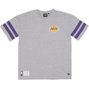 New Era, Sport, Heren, Grijs, L, Katoen, NBA Arch Graphic Tee Los Angeles Lakers