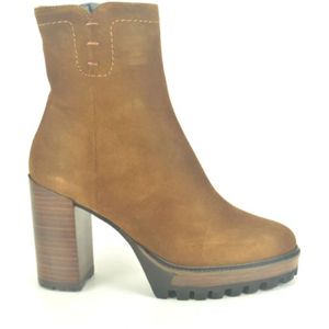 Jhay, Schoenen, Dames, Bruin, 37 EU, Suède, Cognac Suède Laars Dz.+Dh 8cm