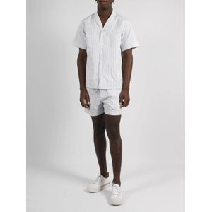 Thom Browne, Overhemden, Heren, Wit, M, Nylon, Short Sleeve Shirts