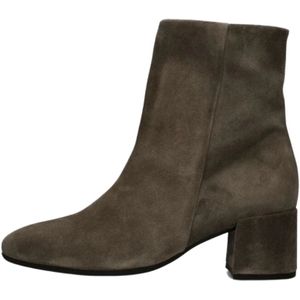 Gabor, Schoenen, Dames, Bruin, 38 1/2 EU, Suède, Taupe Suède Enkellaars Comfort Stijl