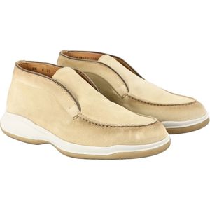 Santoni, Schoenen, Heren, Beige, 43 1/2 EU, Leer, Italiaanse Leren Veterschoenen