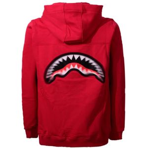 Sprayground, Sweatshirts & Hoodies, Heren, Rood, XL, Katoen, Rode Logo Print Hoodie