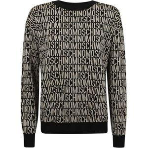 Moschino, Gouden Sweaters Geel, Dames, Maat:S