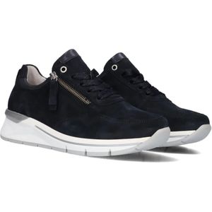 Gabor, Schoenen, Dames, Blauw, 35 1/2 EU, Suède, Lage Suède Sneaker 587 Comfort Collectie