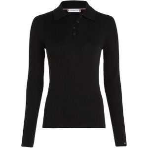 Tommy Hilfiger, Zwart Polo Set voor Dames Zwart, Dames, Maat:XS