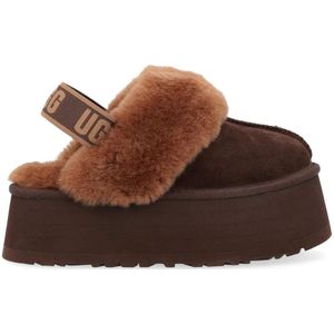 Ugg, Schoenen, Dames, Bruin, 36 EU, Suède, Bruine Funkette Suède Slipper