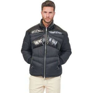 Armani Exchange, Zwarte Gewatteerde Pufferjas Zwart, Heren, Maat:M