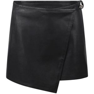 Diesel, Leather Skirts Zwart, Dames, Maat:L