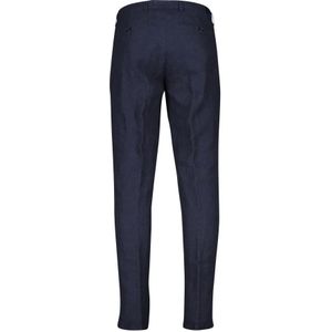 Brax, Broeken, Heren, Blauw, L, Linnen, Donkerblauwe Linnen Chino Broek