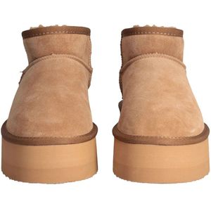 Liu Jo, Schoenen, Dames, Bruin, 39 EU, Suède, Brandy Enkellaarzen Platform Suède