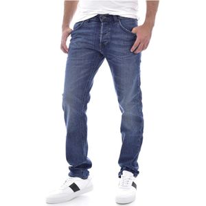 Lee, Jeans, Heren, Blauw, W40 L34, Denim, Blauwe Regular Denim Jeans