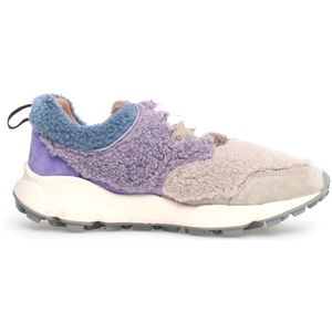 Flower Mountain, Kleurrijke sneakers van bont en nubuck leer Veelkleurig, Dames, Maat:36 EU