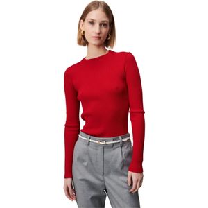 Jane Lushka, Stijlvolle Rode Pullover Rood, Dames, Maat:S