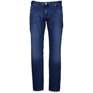 Alberto, Jeans, Heren, Blauw, W32 L32, Super stretch pantalons blauw
